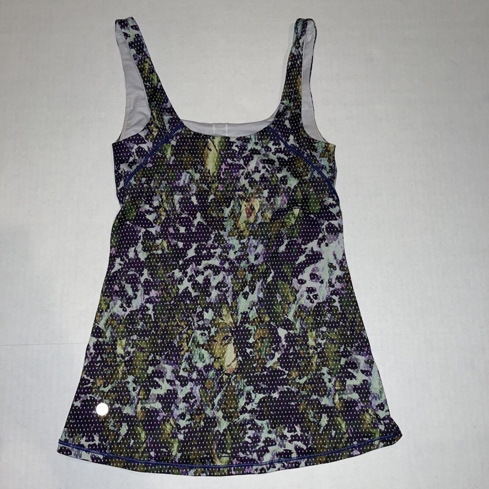 Lululemon Tank Top Built in Bra Size 2 Multi-colored